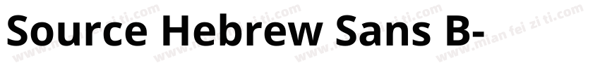 Source Hebrew Sans B字体转换